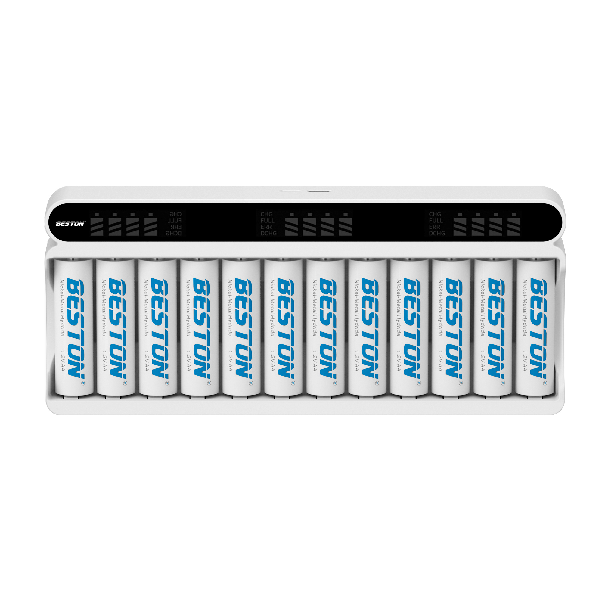 Beston 1.2V AA /AAA Rechargeable NIMH Battery 12 Slot LCD Screen display Ni-Mh charger