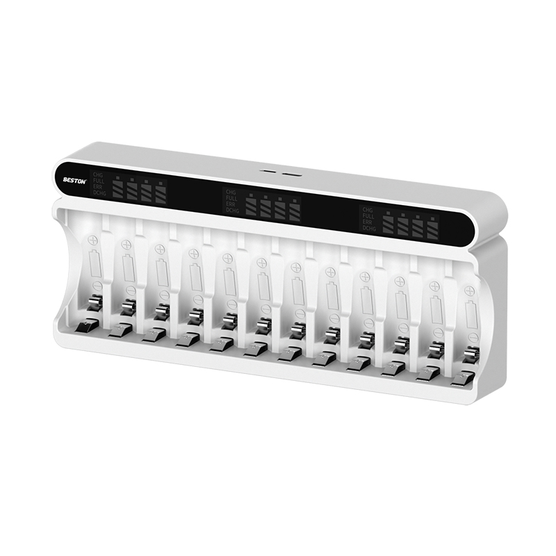 Beston 1.2V AA /AAA Rechargeable NIMH Battery 12 Slot LCD Screen display Ni-Mh charger