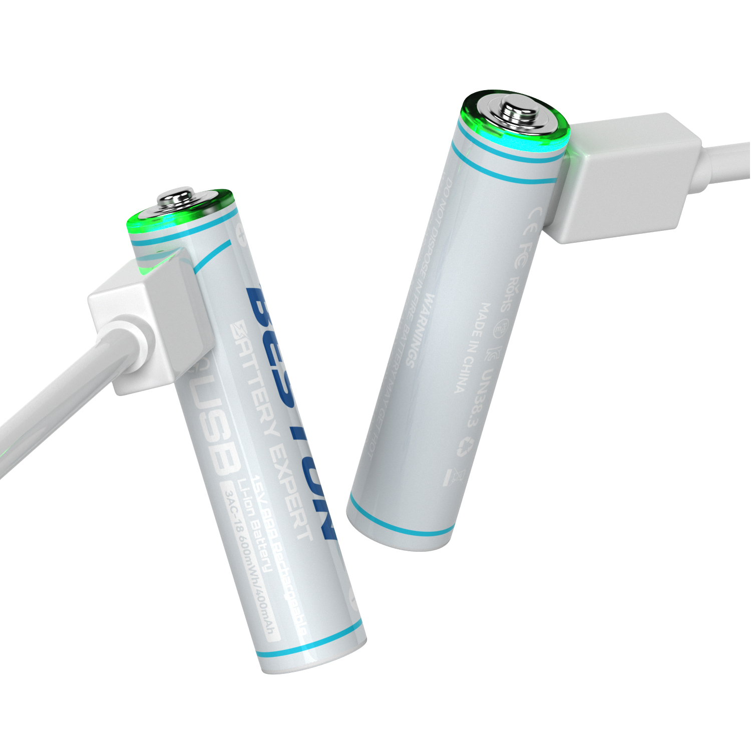 Beston USB 1.5V AAA Lithium Rechargeable Battery 600mWh