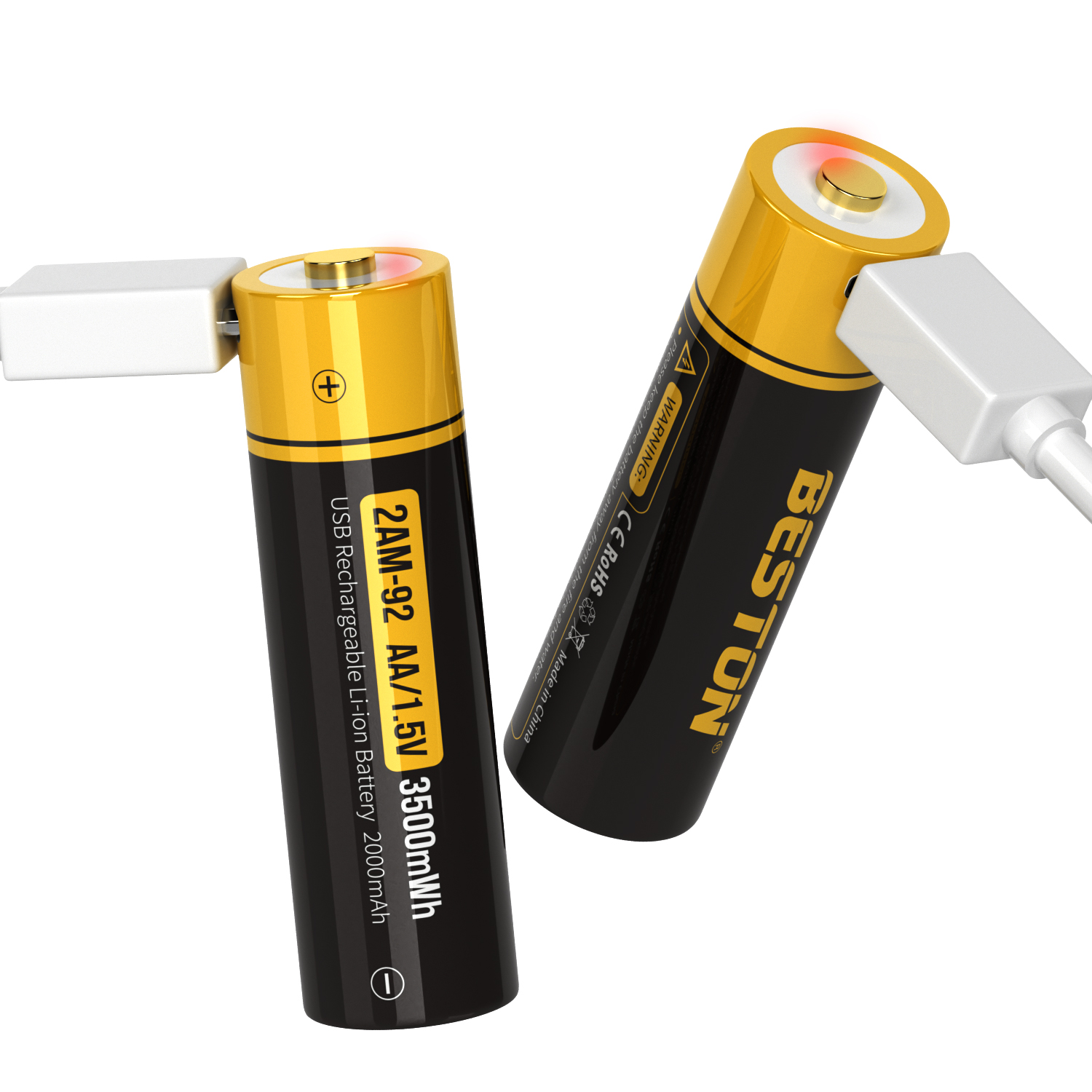 Beston USB 1.5V AA 锂充电电池 3500mWh