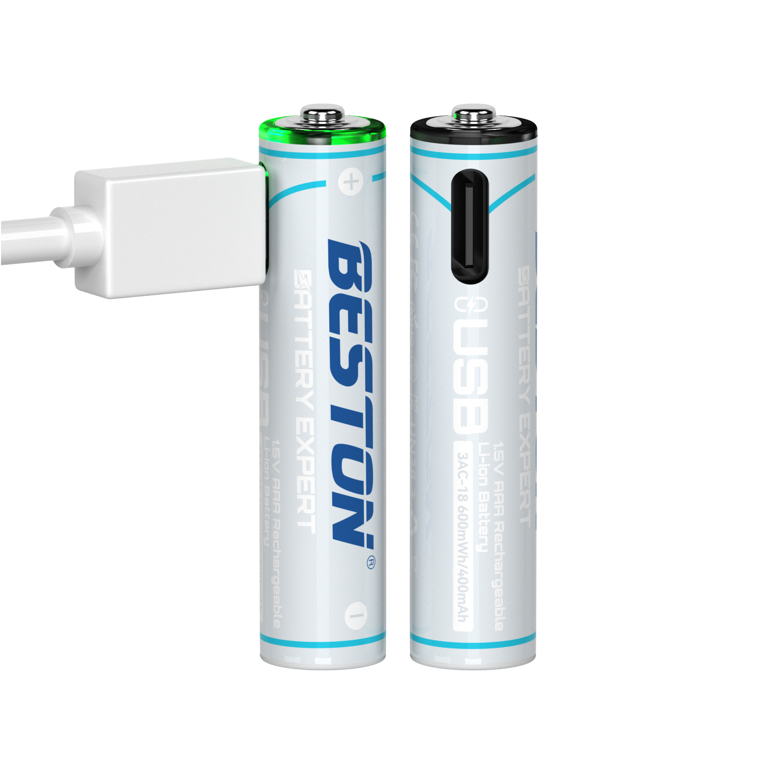 Beston USB 1.5V AAA Lithium Rechargeable Battery 600mWh