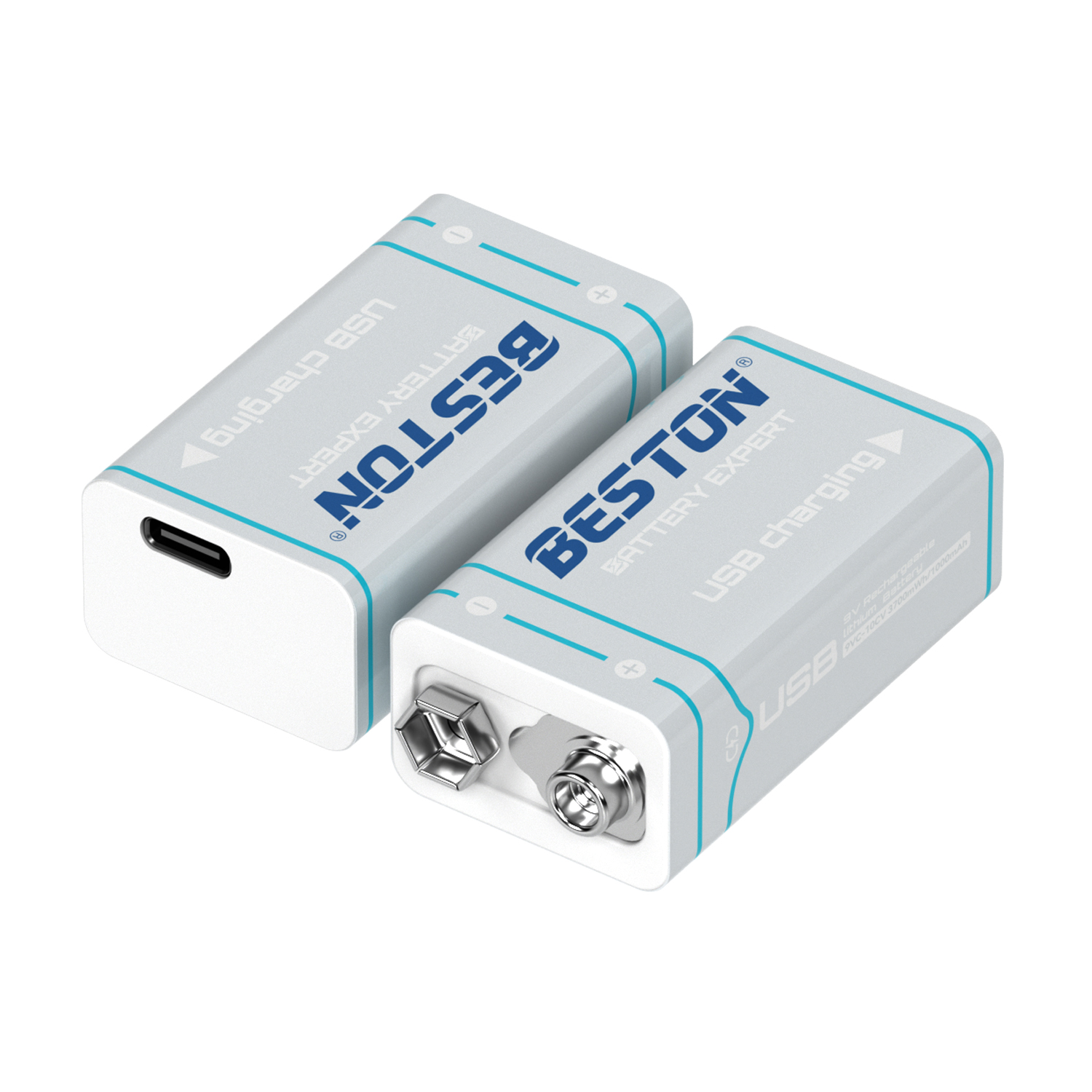 Beston USB 9V 1000mAh 可充电锂电池 Type-C