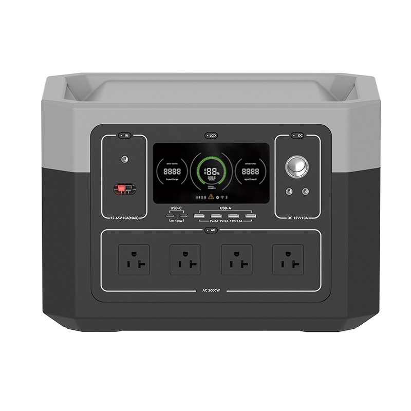 Beston China Factory 2000W Lithium Battery Solar Energy Storage Mobile Power Supply For Home Outdoor Camping