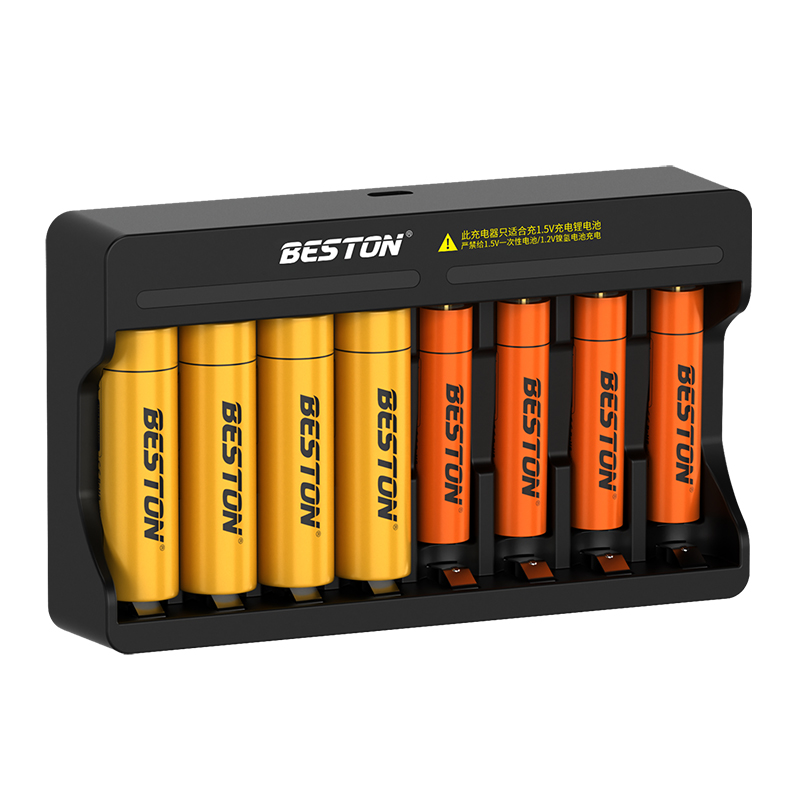 BESTON high quality 8 slot 1.5 LI-ion lithium battery smart charger fast charger