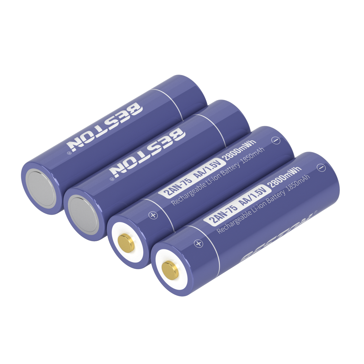 百斯顿 1.5V AA 可充电锂电池 2800mWh