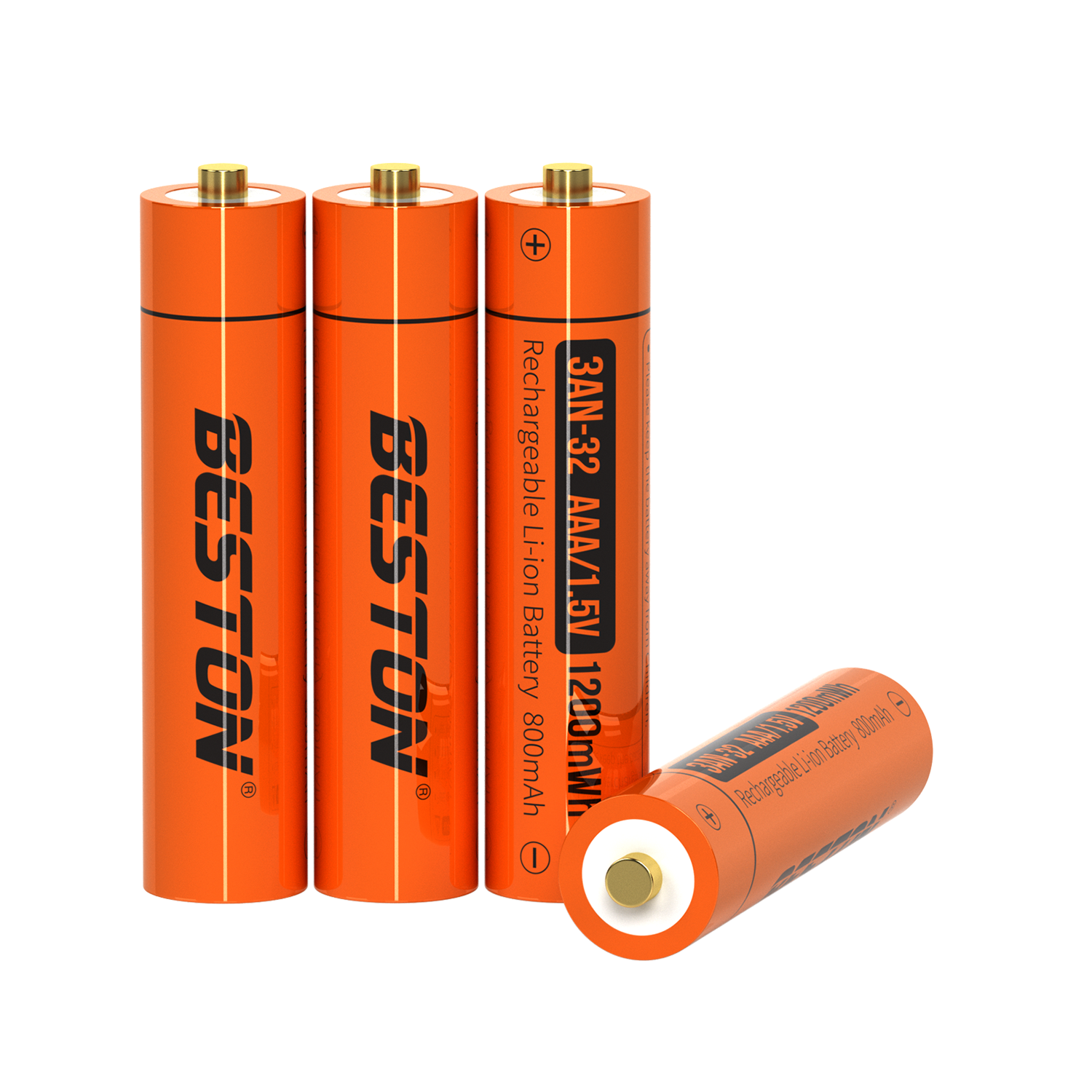 百斯顿 1.5V AAA 可充电锂电池 1200mWh