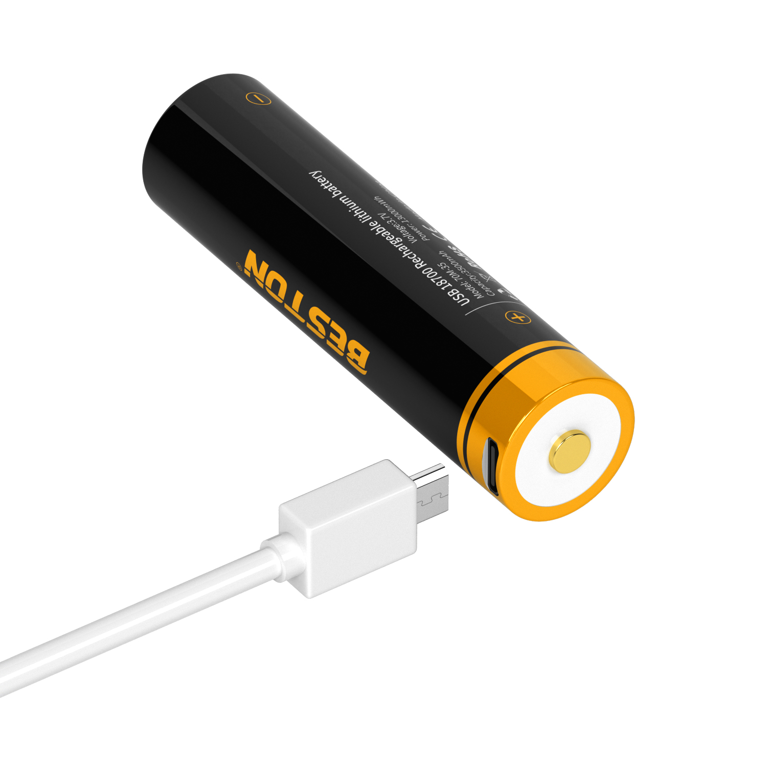 百斯顿 USB 3.7V 18700 可充电锂电池 13000mWh