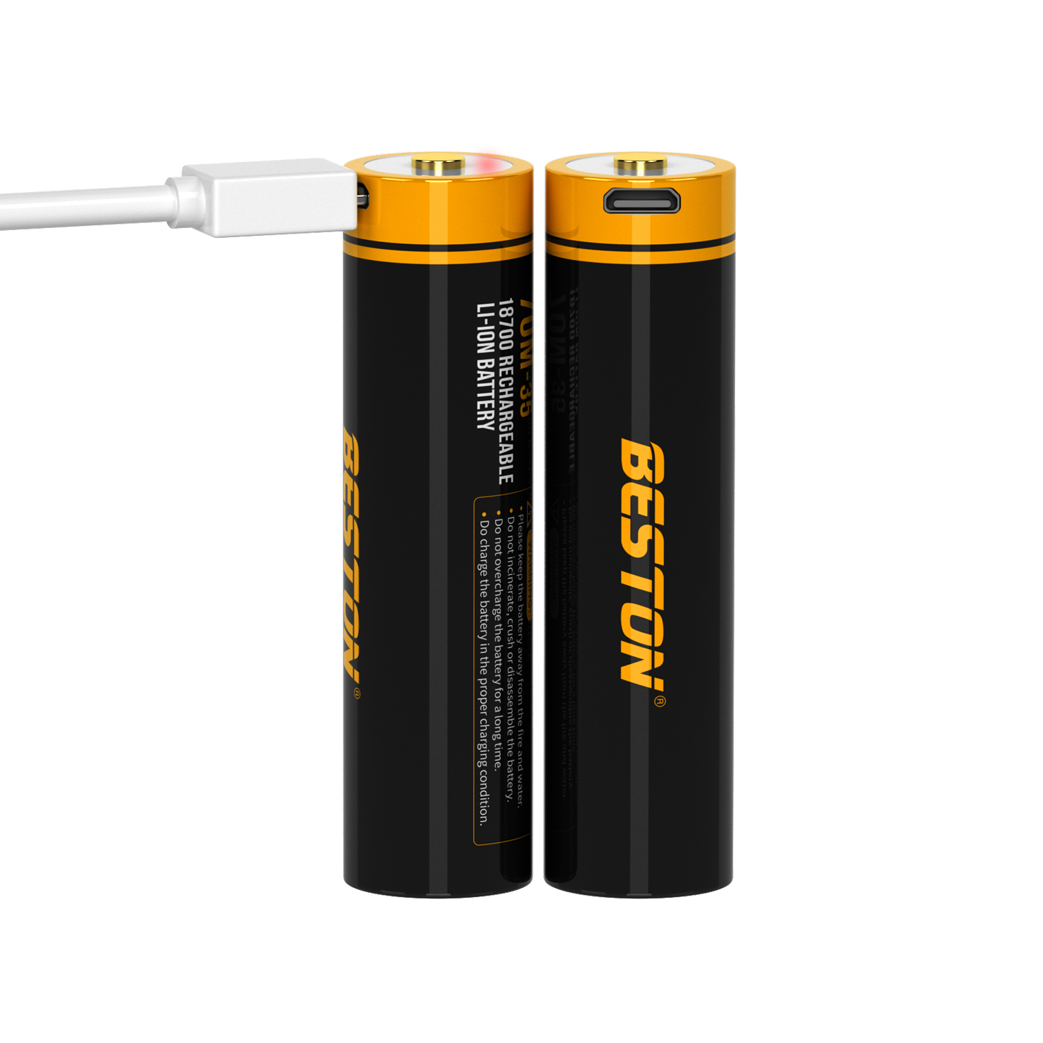 百斯顿 USB 3.7V 18700 可充电锂电池 13000mWh