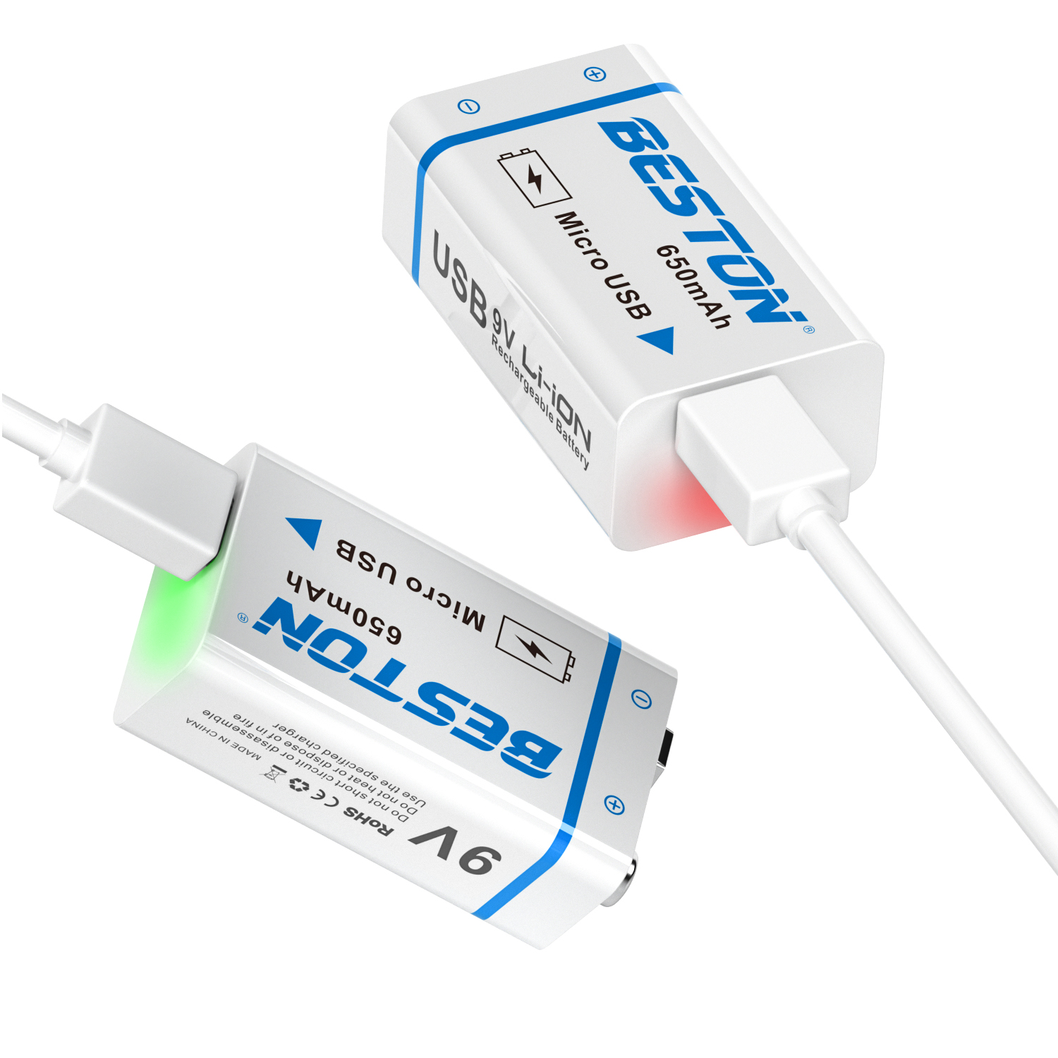 百斯顿 USB 9V 9VM-65 可充电锂电池