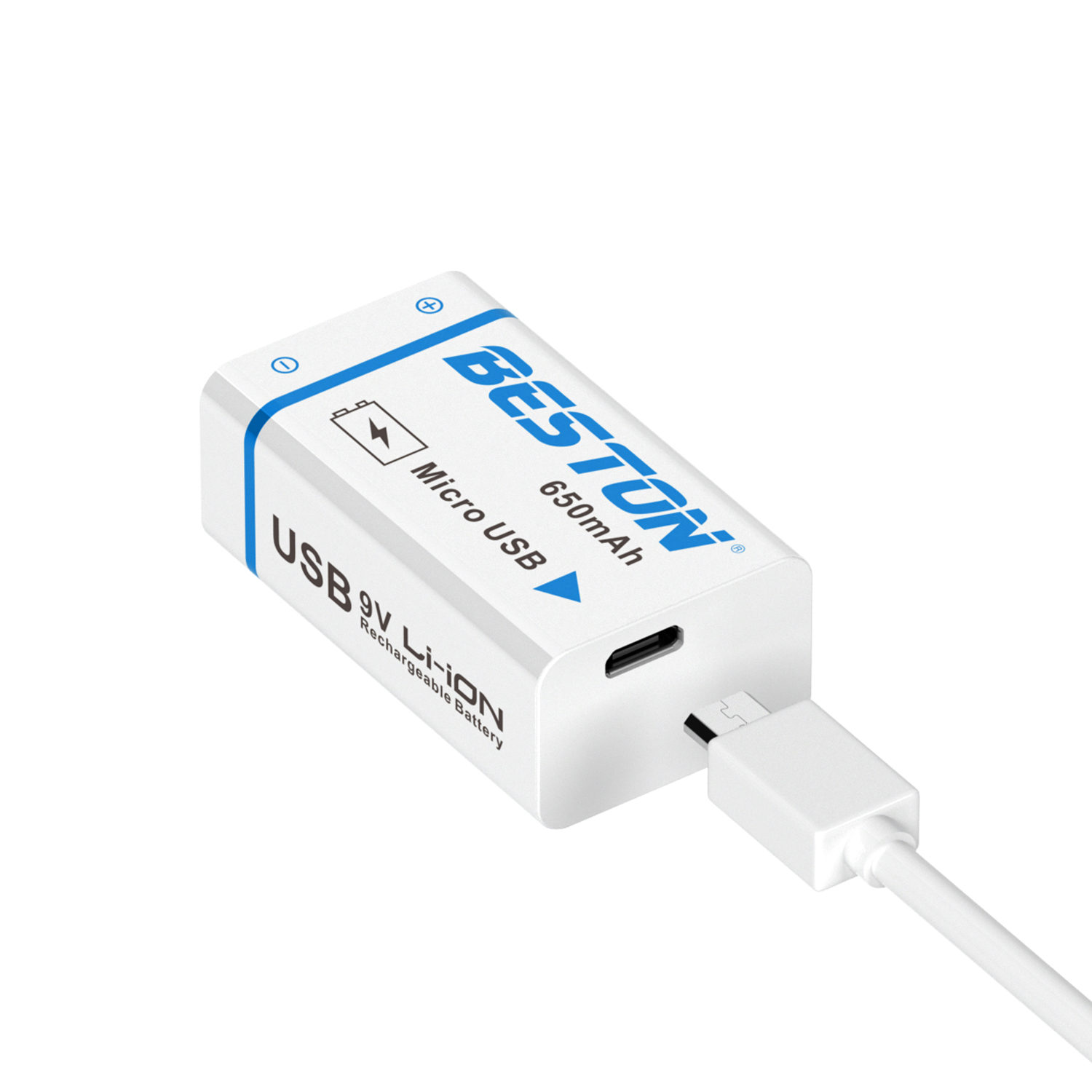 百斯顿 USB 9V 9VM-65 可充电锂电池