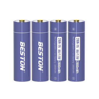百斯顿 1.5V AA 可充电锂电池 2800mWh