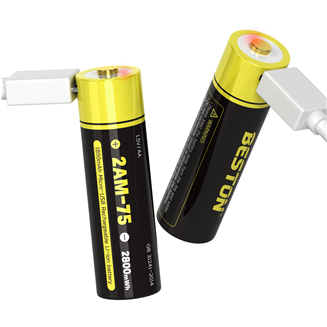百斯顿 USB 1.5V AA 可充电锂电池 AA2800mWh