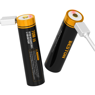 百斯顿 USB 3.7V 18700 可充电锂电池 13000mWh